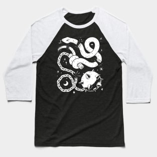 Snake Mace - Black Baseball T-Shirt